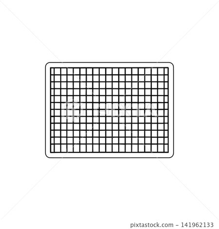 cutting mat outline grid measurement craft board isolated on white background cutting mat outline grid measurement craft board isolated on white background 141962133