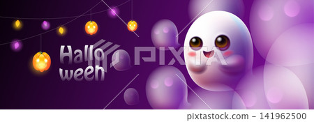 Halloween Background Bundle Featuring Cute Ghost Monster and Pumpkin Illustrations Halloween Background Bundle Featuring Cute Ghost Monster and Pumpkin Illustrations 141962500