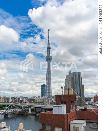 天空、雲朵和東京晴空塔 天空、雲朵和東京晴空塔 141963265