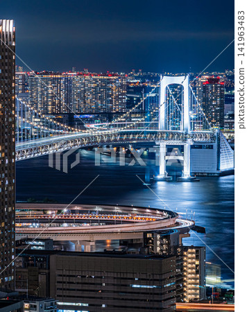 Rainbow Bridge night view from NEWoMan Takanawa LUFTBAUM Rainbow Bridge night view from NEWoMan Takanawa LUFTBAUM 141963483