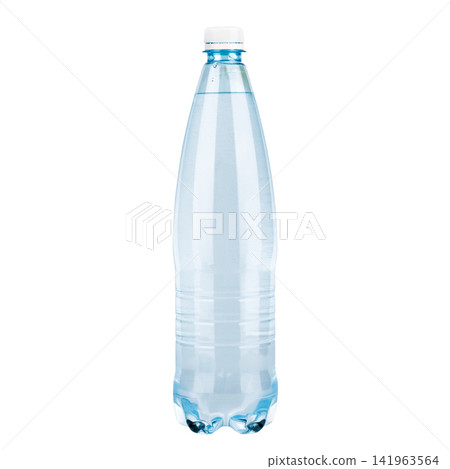 Clear plastic bottle full of pure drinking water isolated on white background Clear plastic bottle full of pure drinking water isolated on white background 141963564