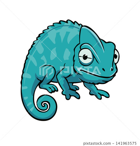Chameleon collection, logo, mascot, stylish, illustrative, trendy. 141963575
