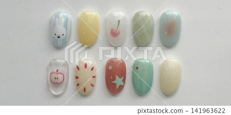 Stylish press-on nail art with trendy designs and a flawless finish, offering a quick and easy manicure solution. Perfect for effortless beauty, special occasions, or everyday glam! 141963622