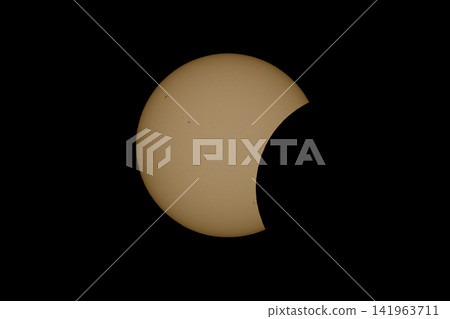 The Moon progressively covers the Sun during the solar eclipse of August 12, 2026, creating a striking crescent-shaped solar disk in the sky. The Moon progressively covers the Sun during the solar eclipse of August 12, 2026, creating a striking crescent-shaped solar disk in the sky. 141963711
