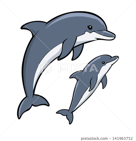 Dolphin mascot logo illustration design template Dolphin mascot logo illustration design template 141963752