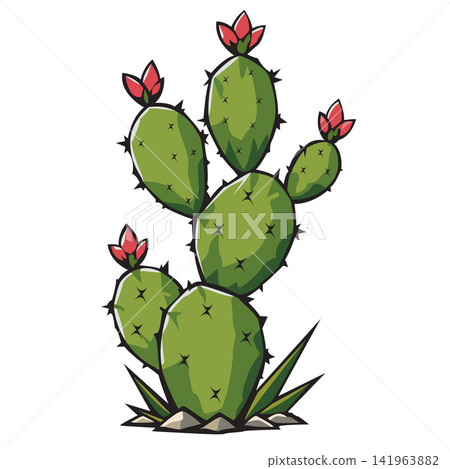cactus illustration vector design template cactus illustration vector design template 141963882