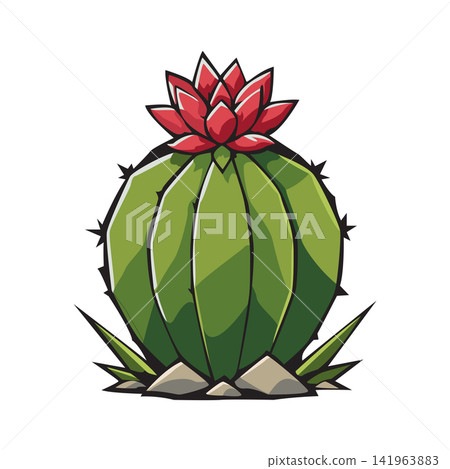 cactus illustration vector design template 141963883