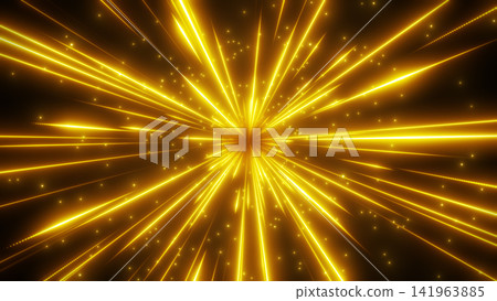 A sparkling effect background with golden, converging lines. A sparkling effect background with golden, converging lines. 141963885