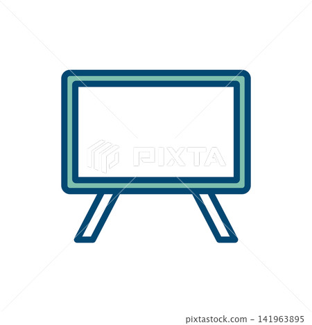 blackboard icon vector design template in white background blackboard icon vector design template in white background 141963895