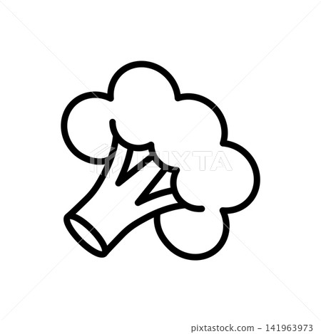 broccoli icon vector design template in white background broccoli icon vector design template in white background 141963973