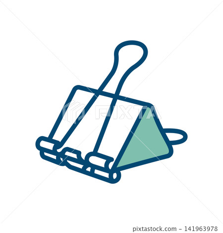 bulldog clip icon vector design template in white background 141963978