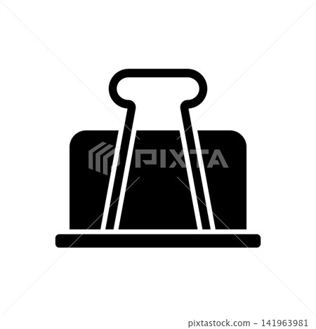 bulldog clip icon vector design template in white background bulldog clip icon vector design template in white background 141963981