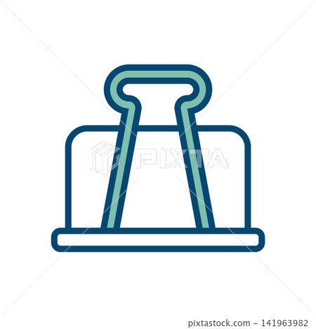 bulldog clip icon vector design template in white background bulldog clip icon vector design template in white background 141963982