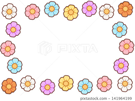 Simple flower frame Simple flower frame 141964199