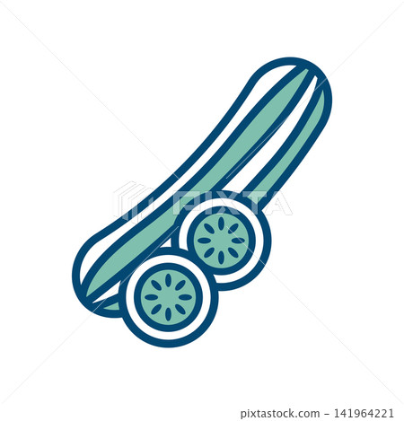 cucumber icon vector design template in white background cucumber icon vector design template in white background 141964221