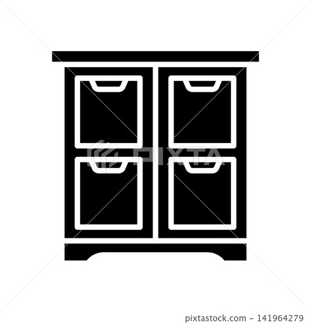 drawer icon vector design template in white background drawer icon vector design template in white background 141964279