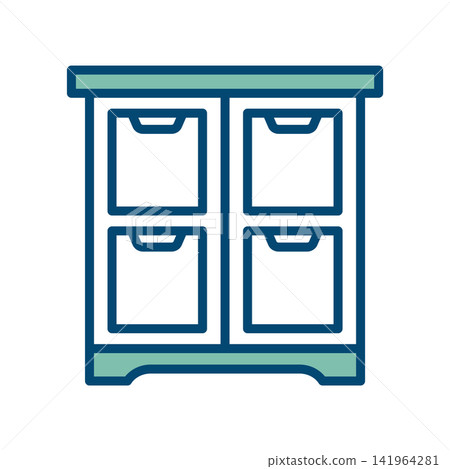 drawer icon vector design template in white background drawer icon vector design template in white background 141964281