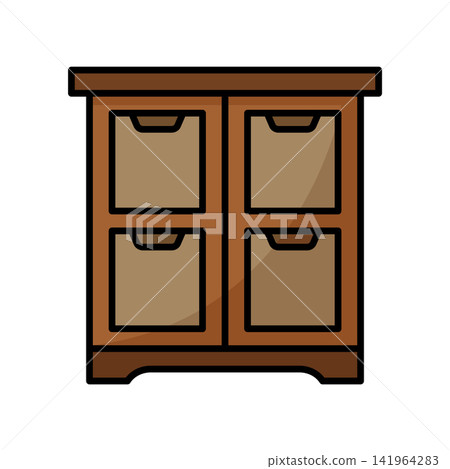 drawer icon vector design template in white background drawer icon vector design template in white background 141964283