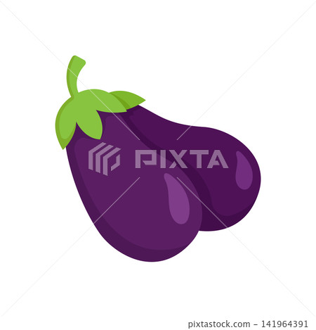 eggplant icon vector design template in white background eggplant icon vector design template in white background 141964391