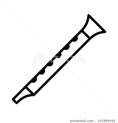 flute icon vector design template in white background flute icon vector design template in white background 141964448