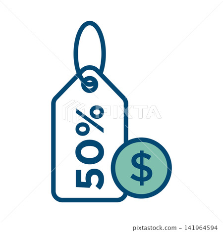 price tag icon vector design template in white background price tag icon vector design template in white background 141964594