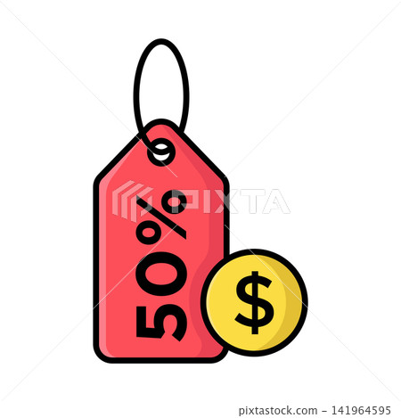 price tag icon vector design template in white background price tag icon vector design template in white background 141964595