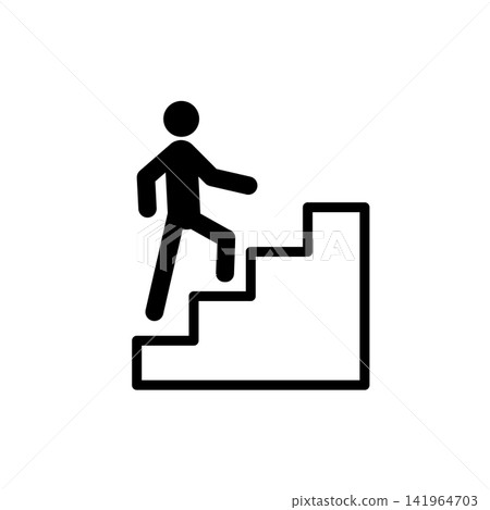 stairs icon vector design template in white background stairs icon vector design template in white background 141964703