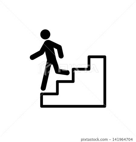 stairs icon vector design template in white background 141964704
