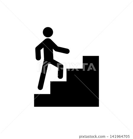 stairs icon vector design template in white background 141964705