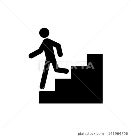 stairs icon vector design template in white background 141964706