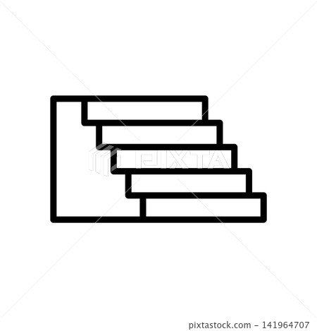 stairs icon vector design template in white background 141964707