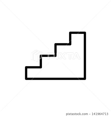 stairs icon vector design template in white background stairs icon vector design template in white background 141964713