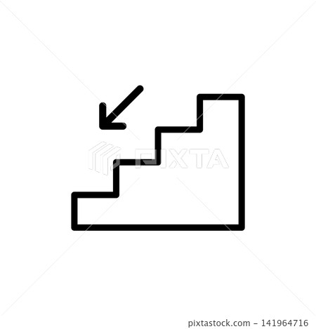 stairs icon vector design template in white background stairs icon vector design template in white background 141964716