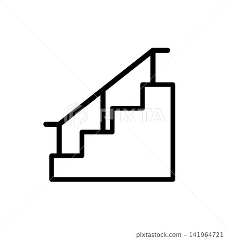stairs icon vector design template in white background stairs icon vector design template in white background 141964721