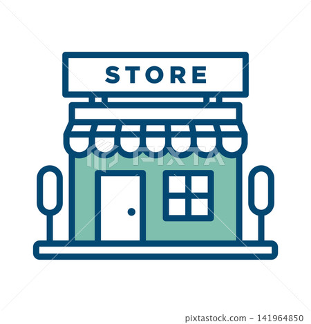 store icon vector design template in white background store icon vector design template in white background 141964850
