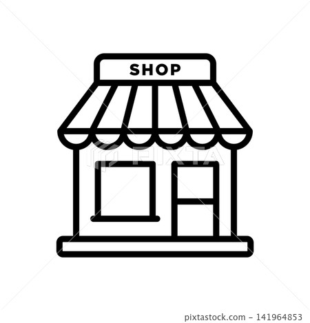 store icon vector design template in white background store icon vector design template in white background 141964853
