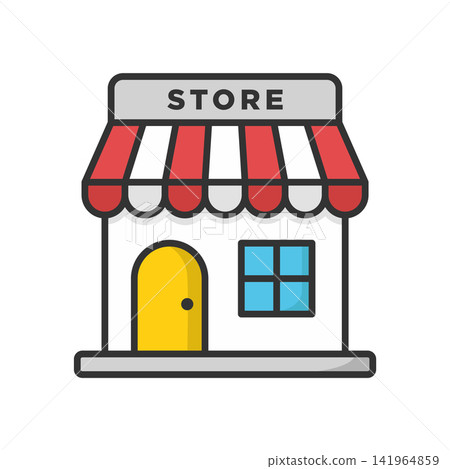 store icon vector design template in white background store icon vector design template in white background 141964859