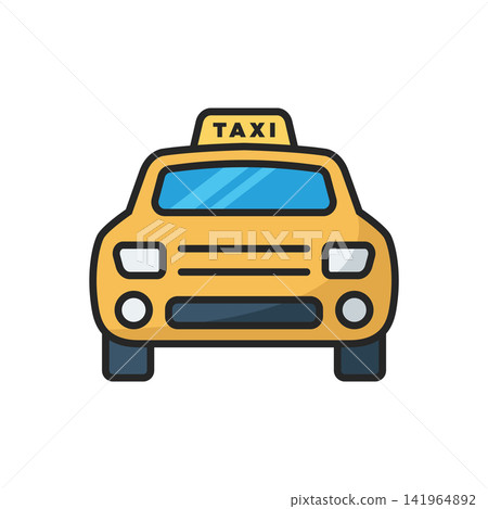 taxi icon vector design template in white background taxi icon vector design template in white background 141964892