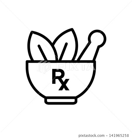 mortar and pestle icon vector design template in white background mortar and pestle icon vector design template in white background 141965258