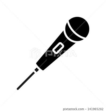 microphone icon vector design template in white background 141965282