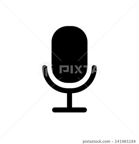 microphone icon vector design template in white background microphone icon vector design template in white background 141965284