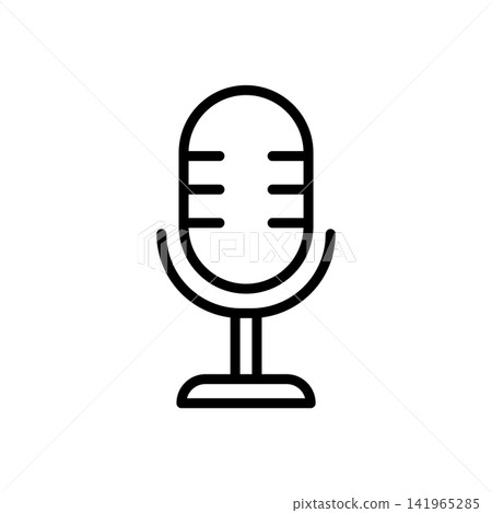 microphone icon vector design template in white background microphone icon vector design template in white background 141965285