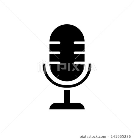 microphone icon vector design template in white background microphone icon vector design template in white background 141965286