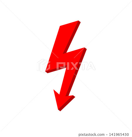 lightning bolt icon vector design template in white background lightning bolt icon vector design template in white background 141965430