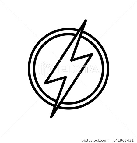 lightning bolt icon vector design template in white background 141965431