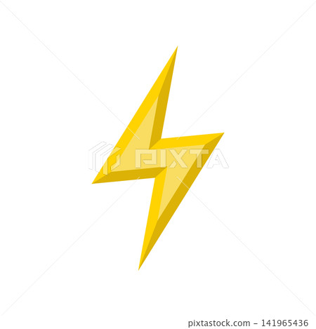 lightning bolt icon vector design template in white background lightning bolt icon vector design template in white background 141965436