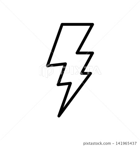 lightning bolt icon vector design template in white background lightning bolt icon vector design template in white background 141965437
