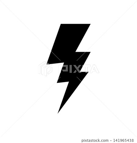 lightning bolt icon vector design template in white background 141965438