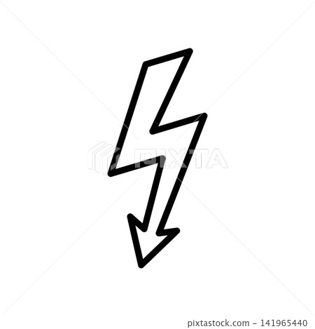 lightning bolt icon vector design template in white background lightning bolt icon vector design template in white background 141965440
