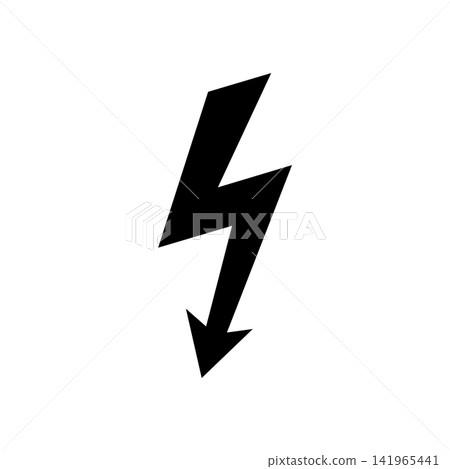 lightning bolt icon vector design template in white background lightning bolt icon vector design template in white background 141965441